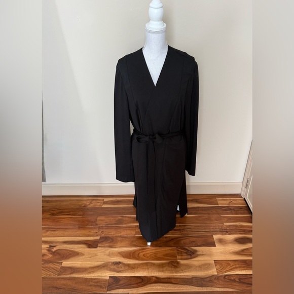 Lane Bryant Black Long Sleeve Belted Duster Kimono Cardigan Plus Size 22/24 NWT - Picture 3 of 12